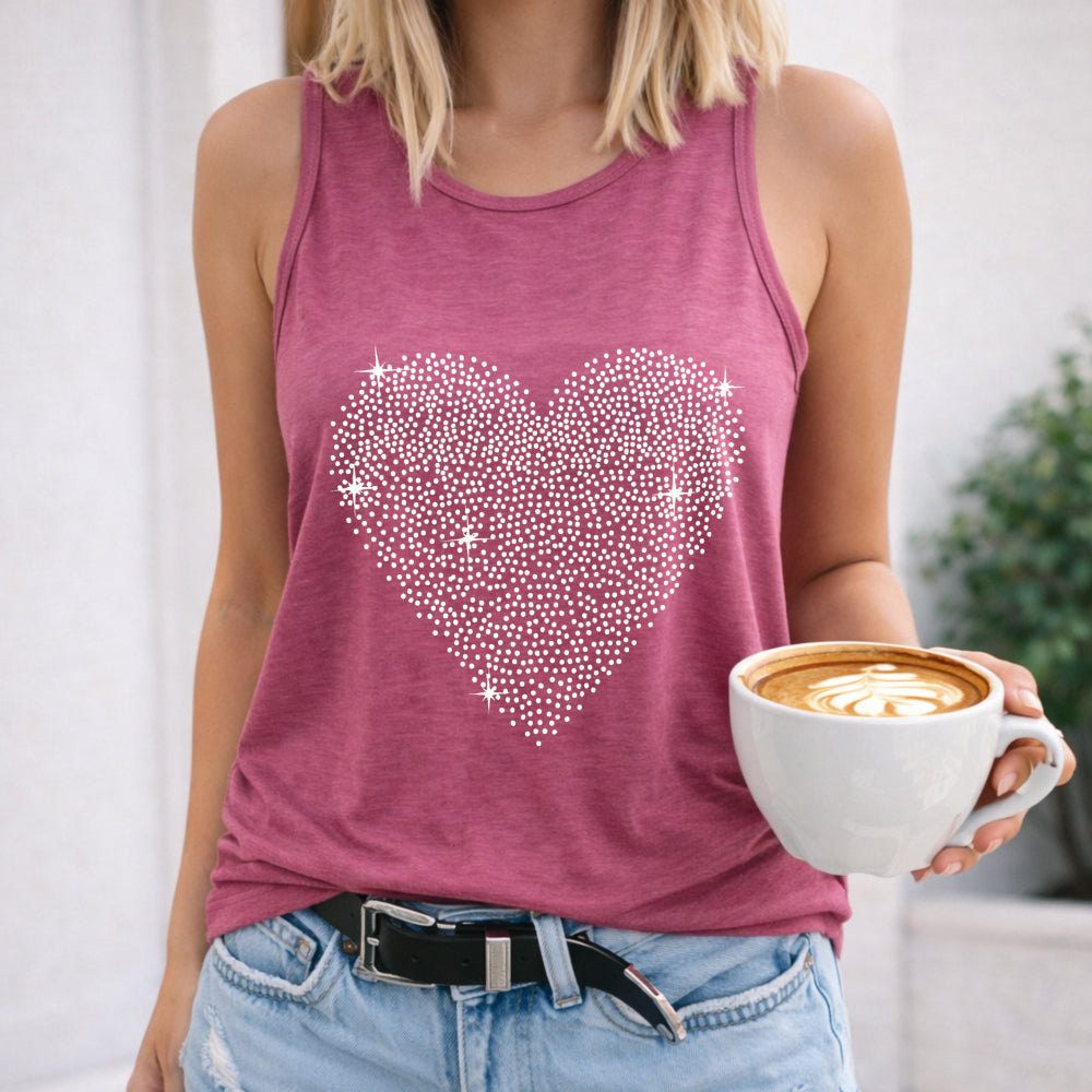 Cartoon Heart Women's Tank Top