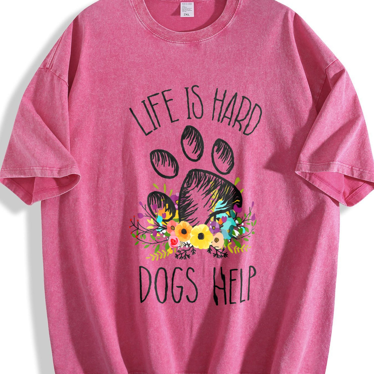 Dogs Help Vintage Washed T-Shirt product image 7