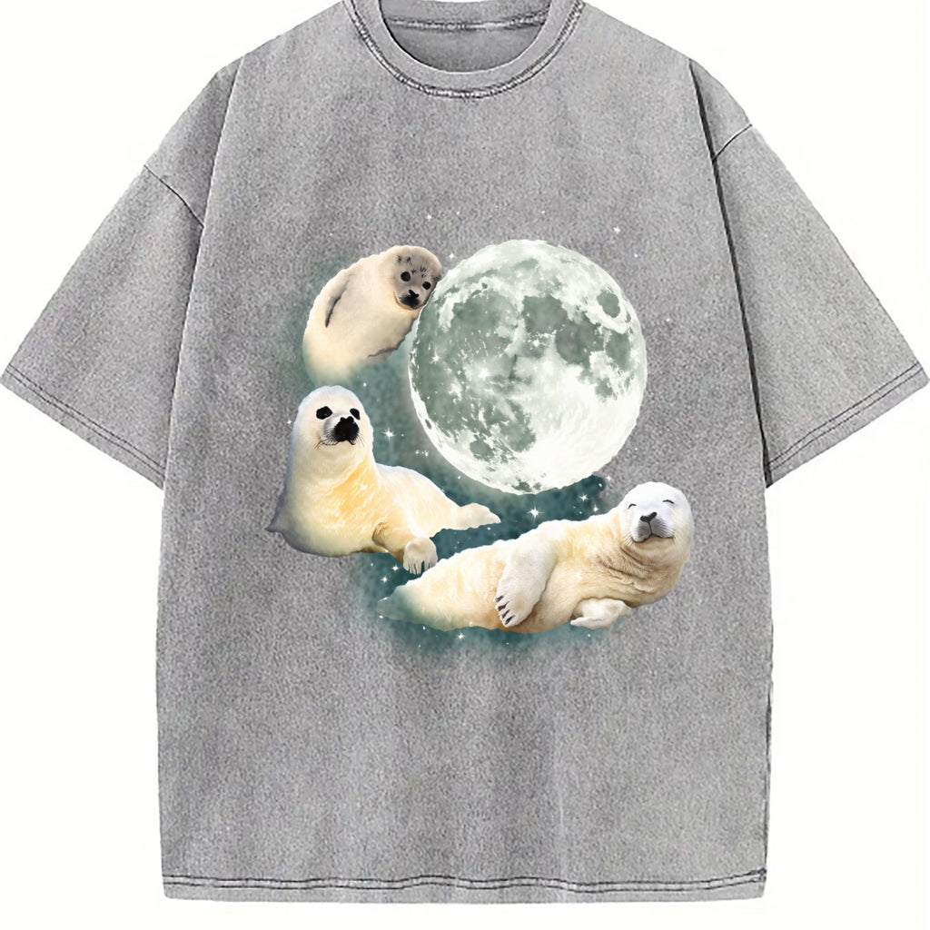 Three Baby Seal Vintage Washed T-Shirt product image 5