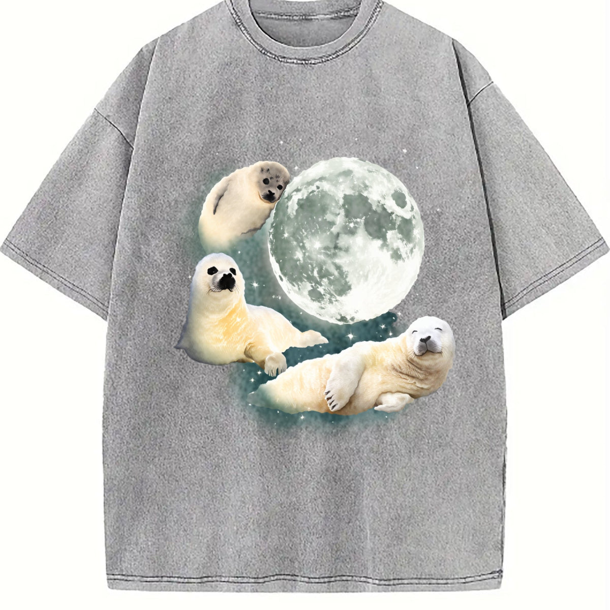 Three Baby Seal Vintage Washed T-Shirt product image 5