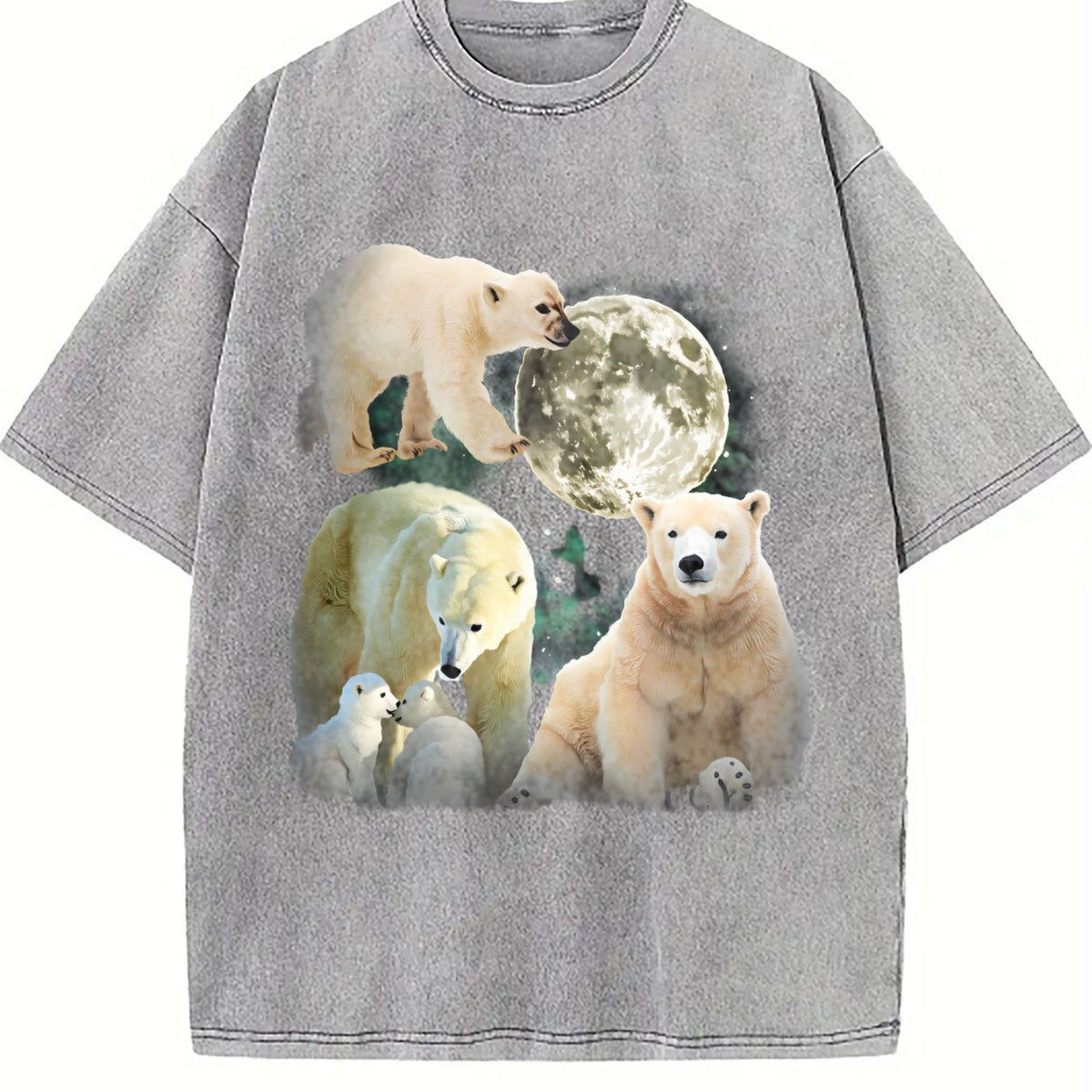 Polar Bears Mystical Vintage Washed T-Shirt product image 5