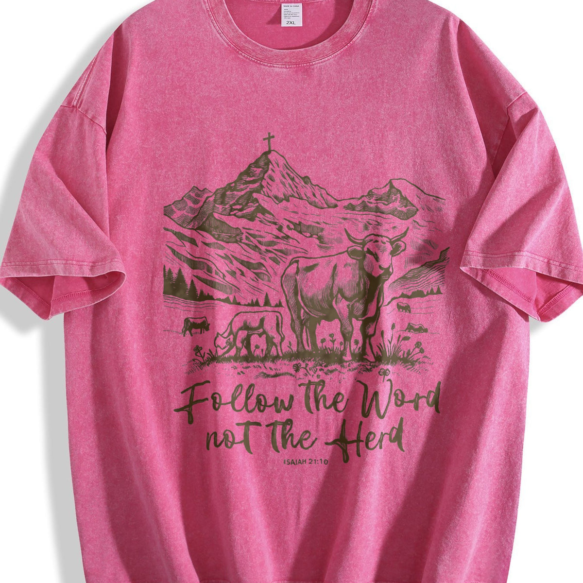 Follow the Word Not Herd Vintage Washed T-Shirt product image 7