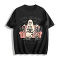 Summer Cats Sofa Skull Cat Cotton T-Shirt product image 1