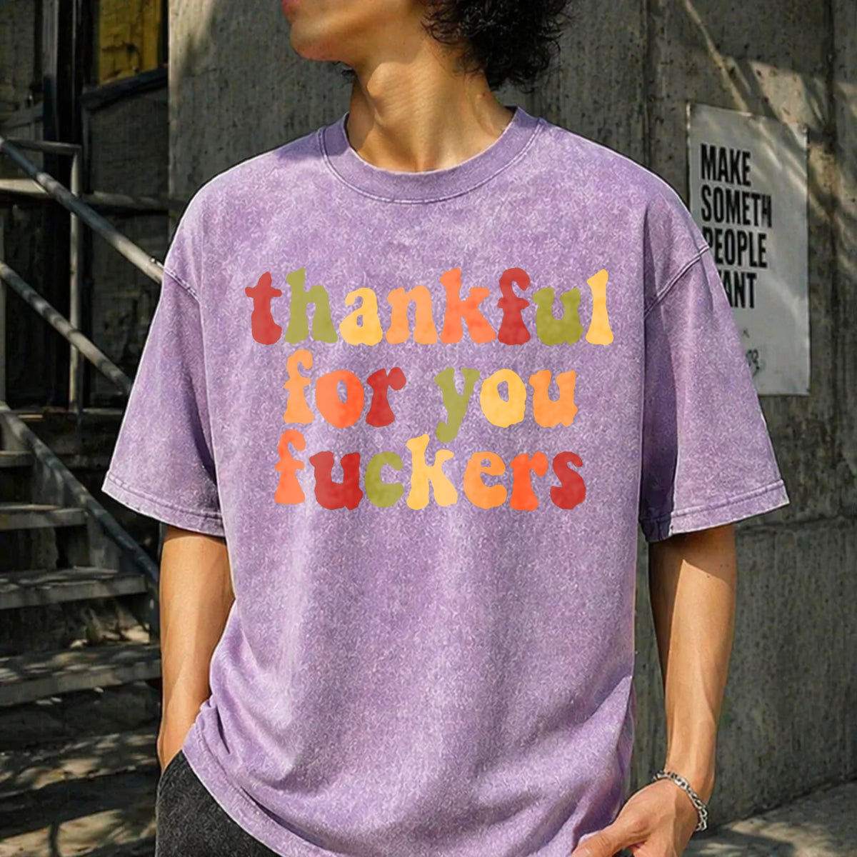 Thankful For You Fuckers Vintage Washed T-Shirt product image 6