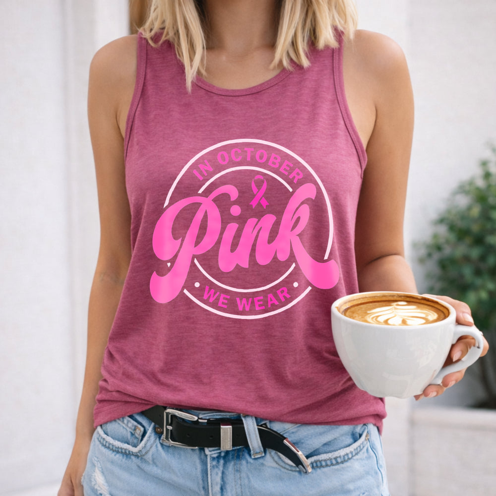 Breast Cancer Awareness - In October We Pink Women's Tank Top