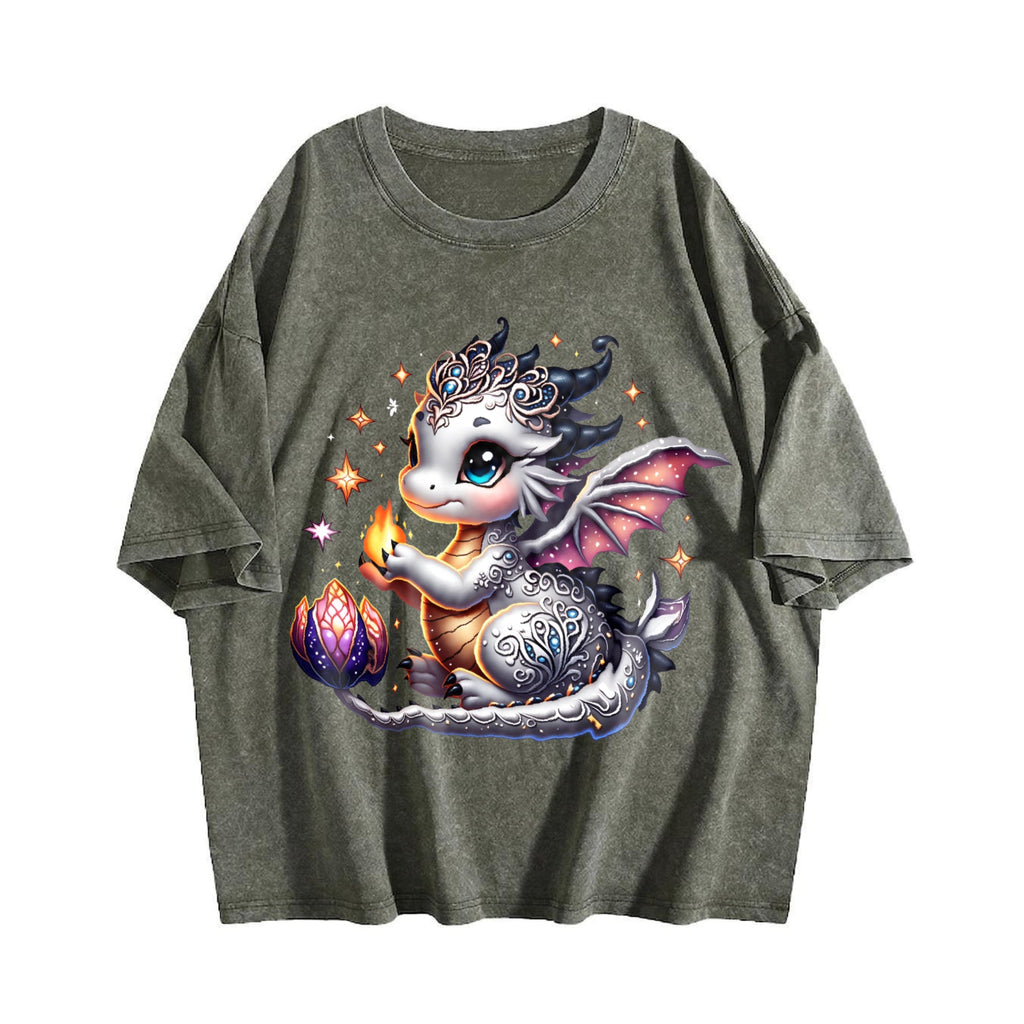 Silvery-gray Little Dragon With Exquisite Vintage Washed product image 4
