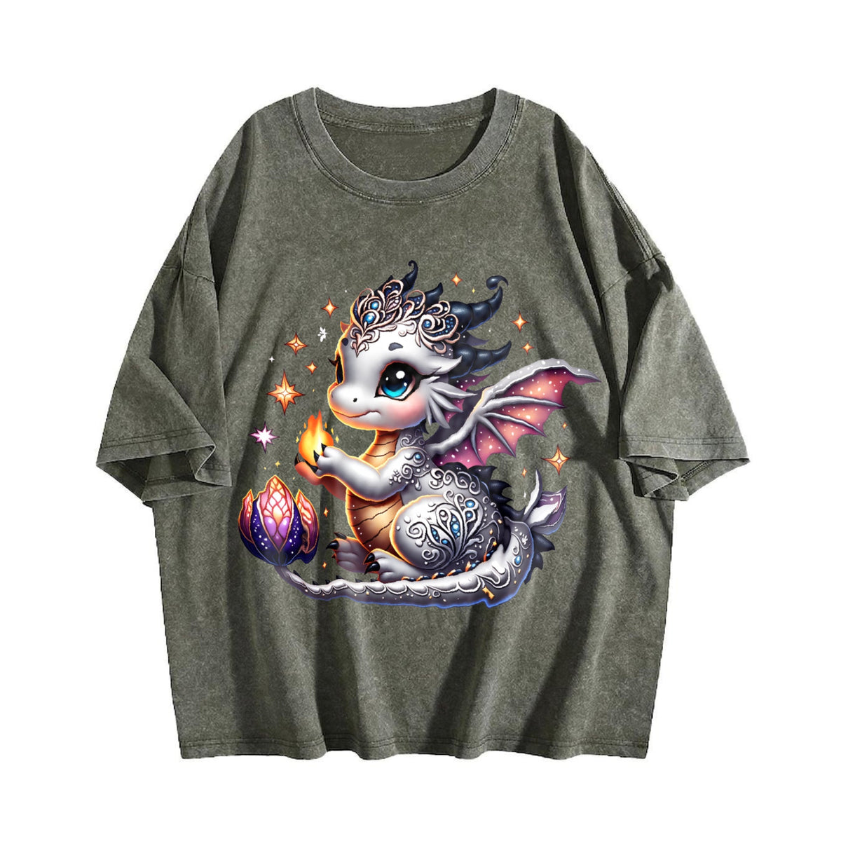 Silvery-gray Little Dragon With Exquisite Vintage Washed product image 4