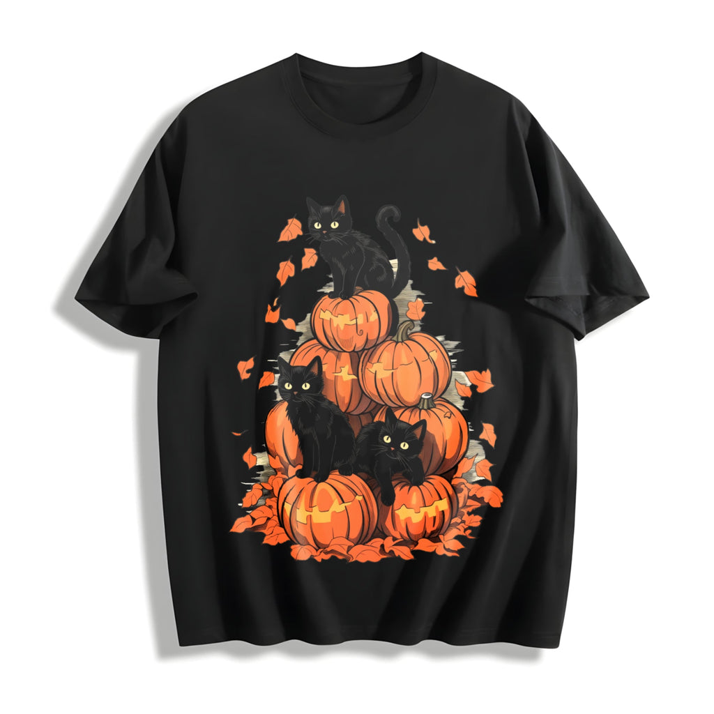 Halloween Holiday Costume Pumpkin Tower With Cat One-piece product image 1