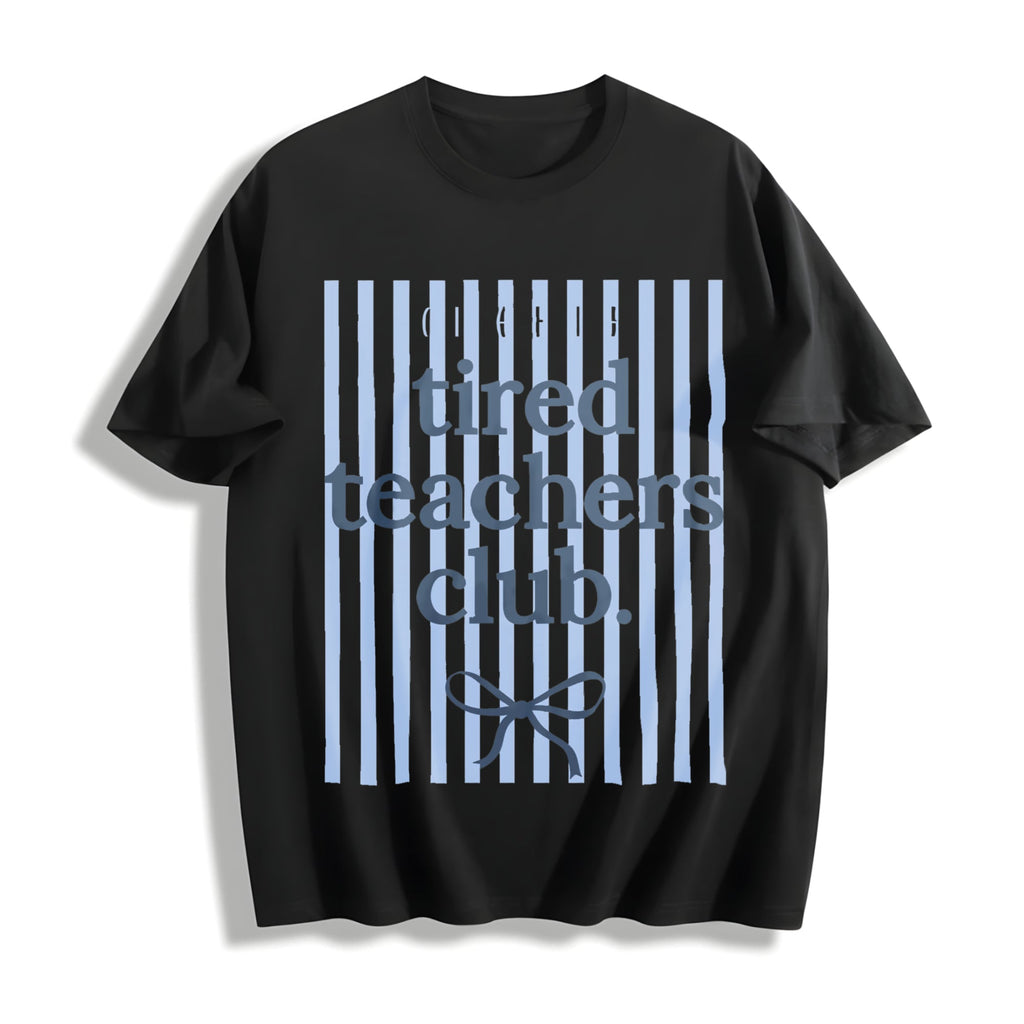 Tired Teachers Club Cotton T-Shirt product image 1
