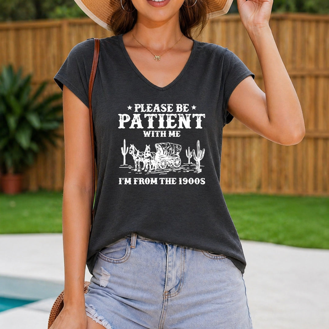 Please Be Patient With Me Women's V-Neck Tank Top