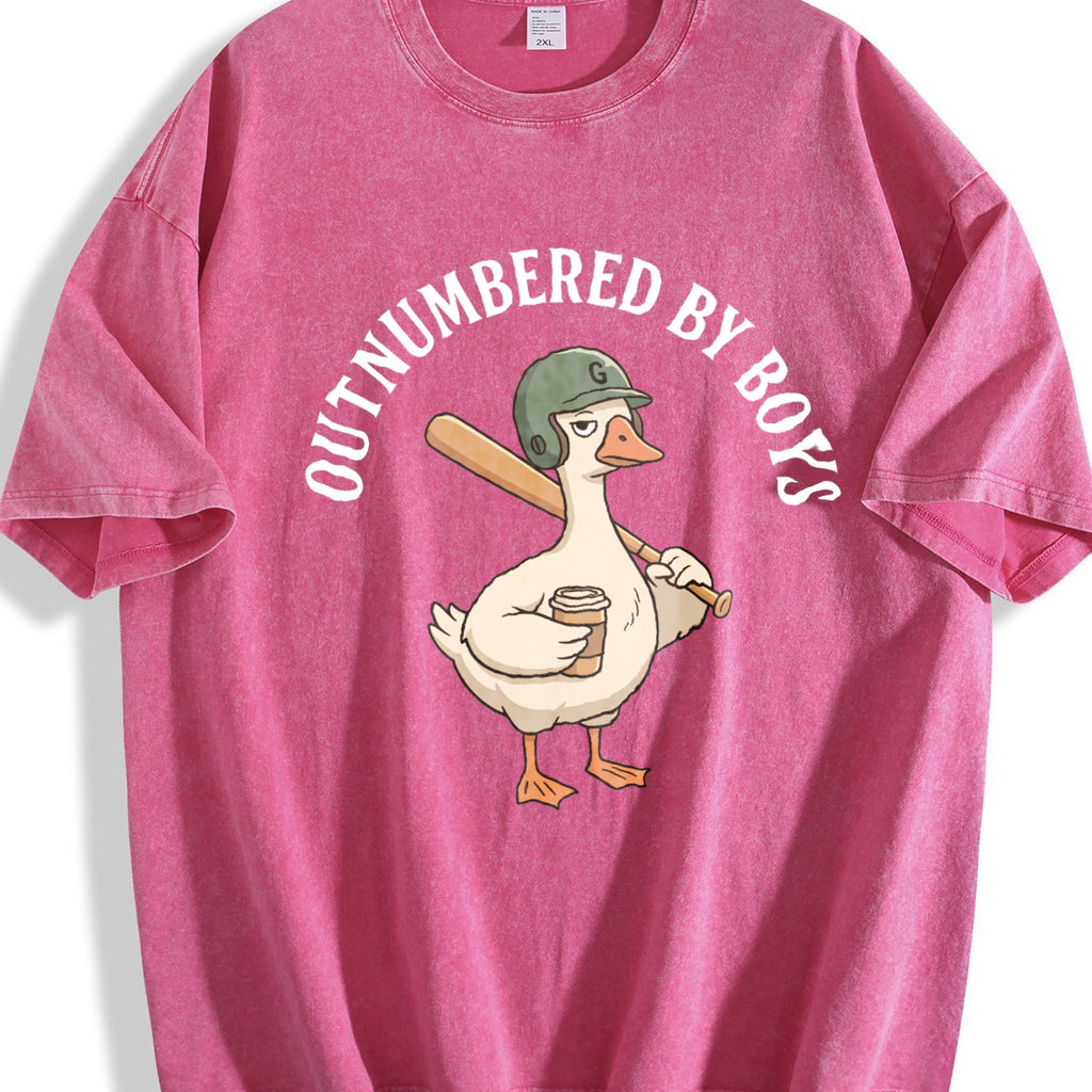 Funny Boy Mom Goose Vintage Washed T-Shirt product image 5
