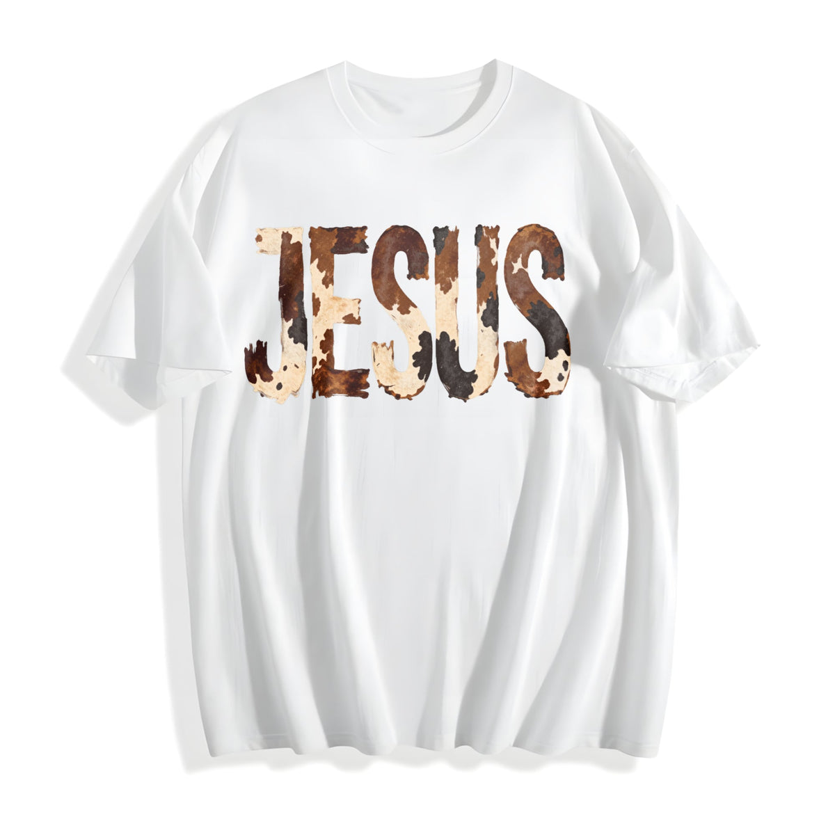 Brushstroke Cow Jesus Cotton T-Shirt product image 2