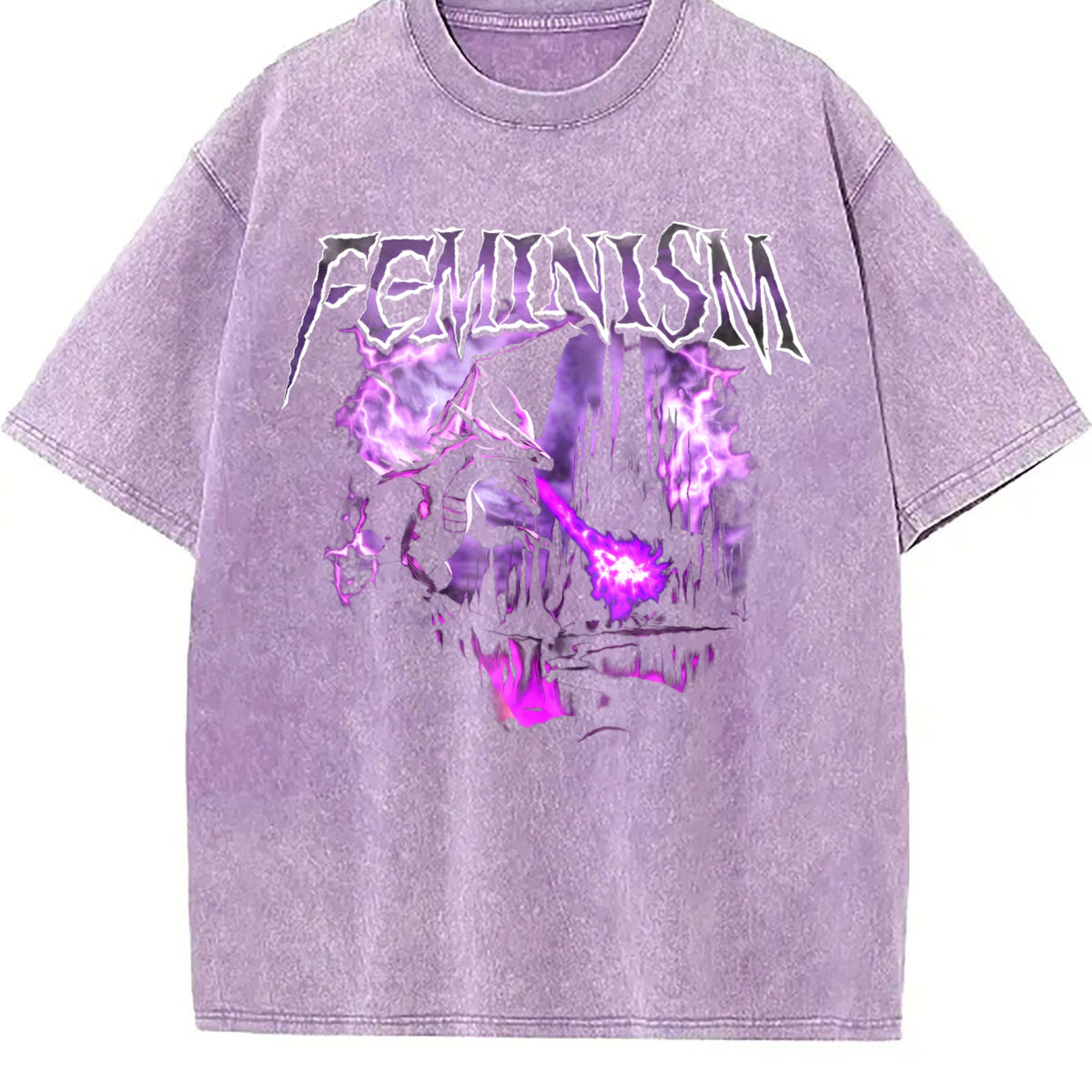 Feminism Dragon Vintage Washed T-Shirt product image 6