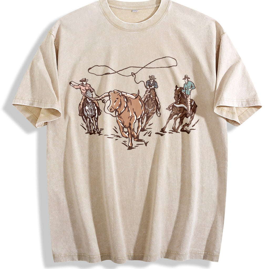 Western Cowboy Vintage Washed T-Shirt product image 1