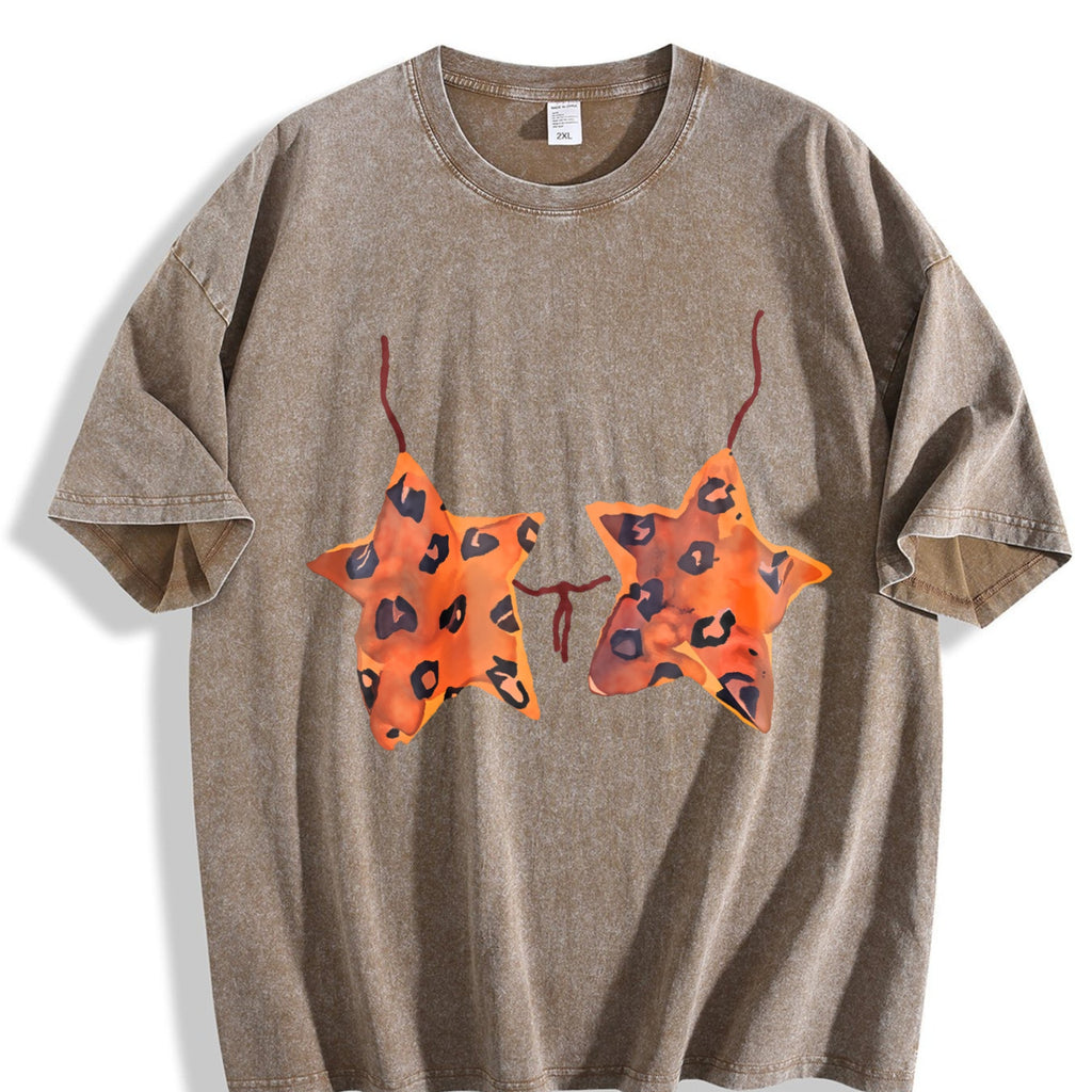 Leopard Star Vintage Washed T-Shirt product image 3