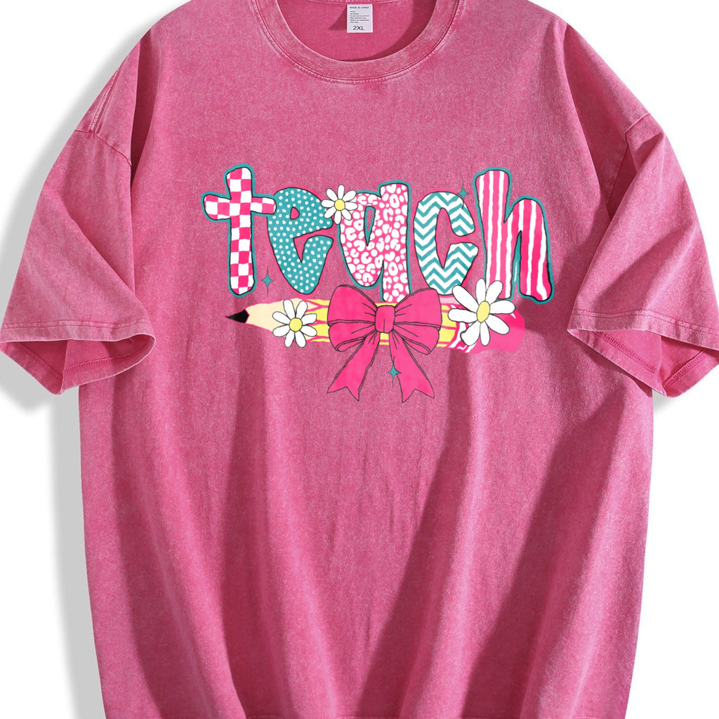 Checkered Teacher Vintage Washed T-Shirt product image 5