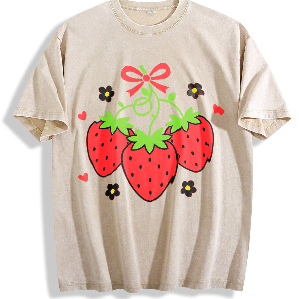 Short-sleeved Vintage Washed T-Shirt product image 1