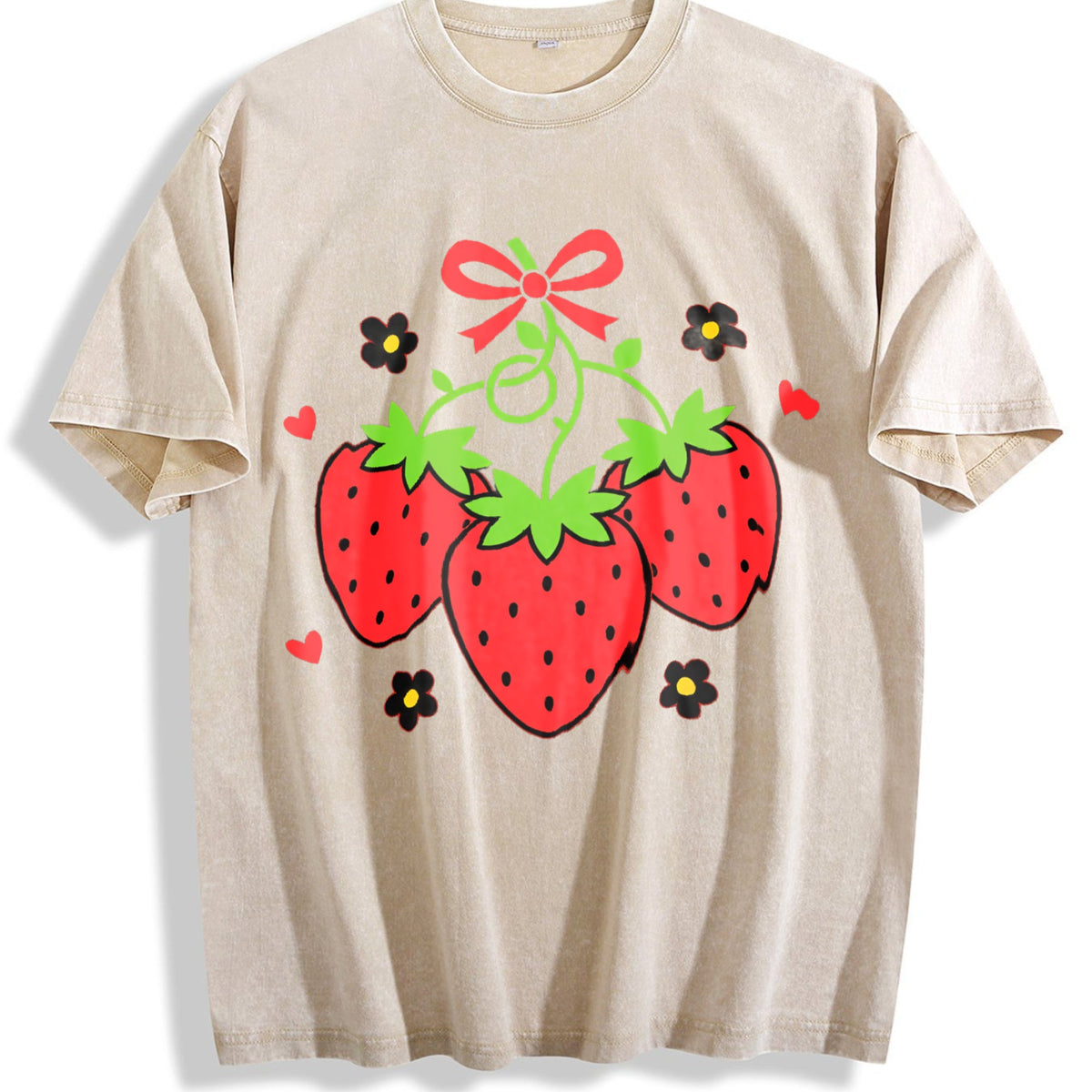 Short-sleeved Vintage Washed T-Shirt product image 1