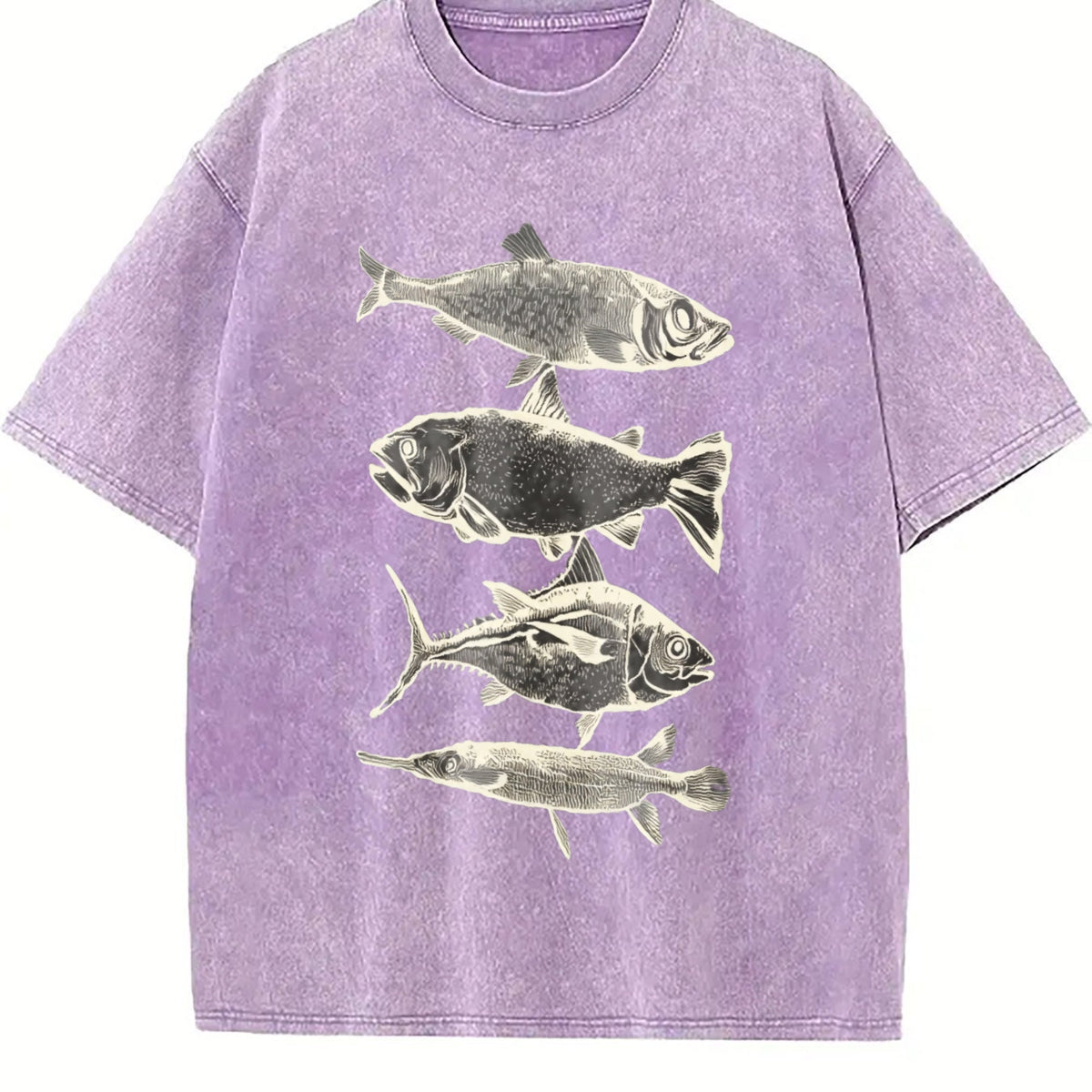 Fish Tattoo 90s Vintage Washed T-Shirt product image 6