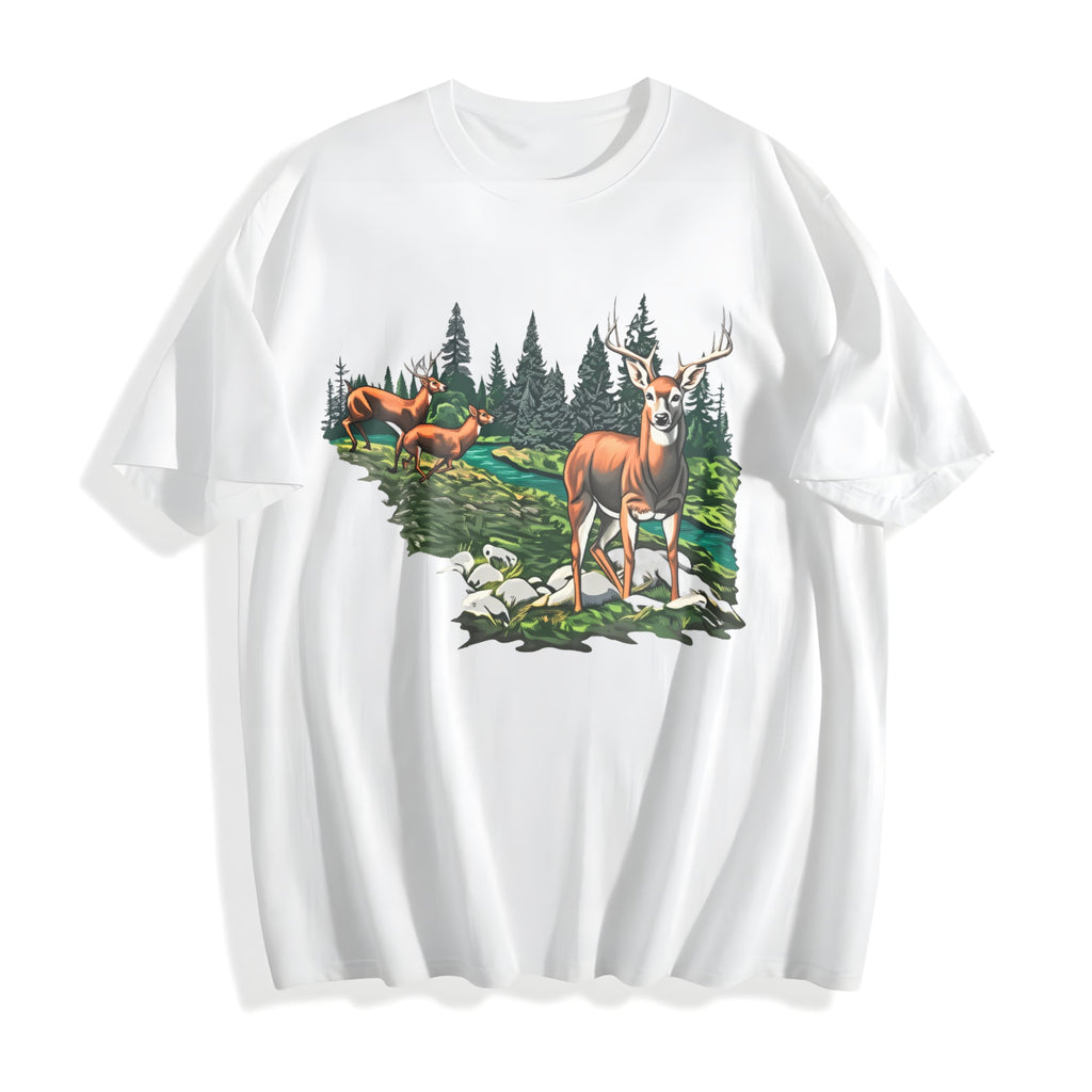 90s National Wildlife Deer Cotton T-Shirt product image 2