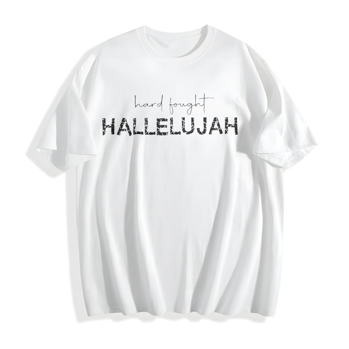 Dark Grey - Short-sleeved With Hallelujah And Hard Paid Off product image 2