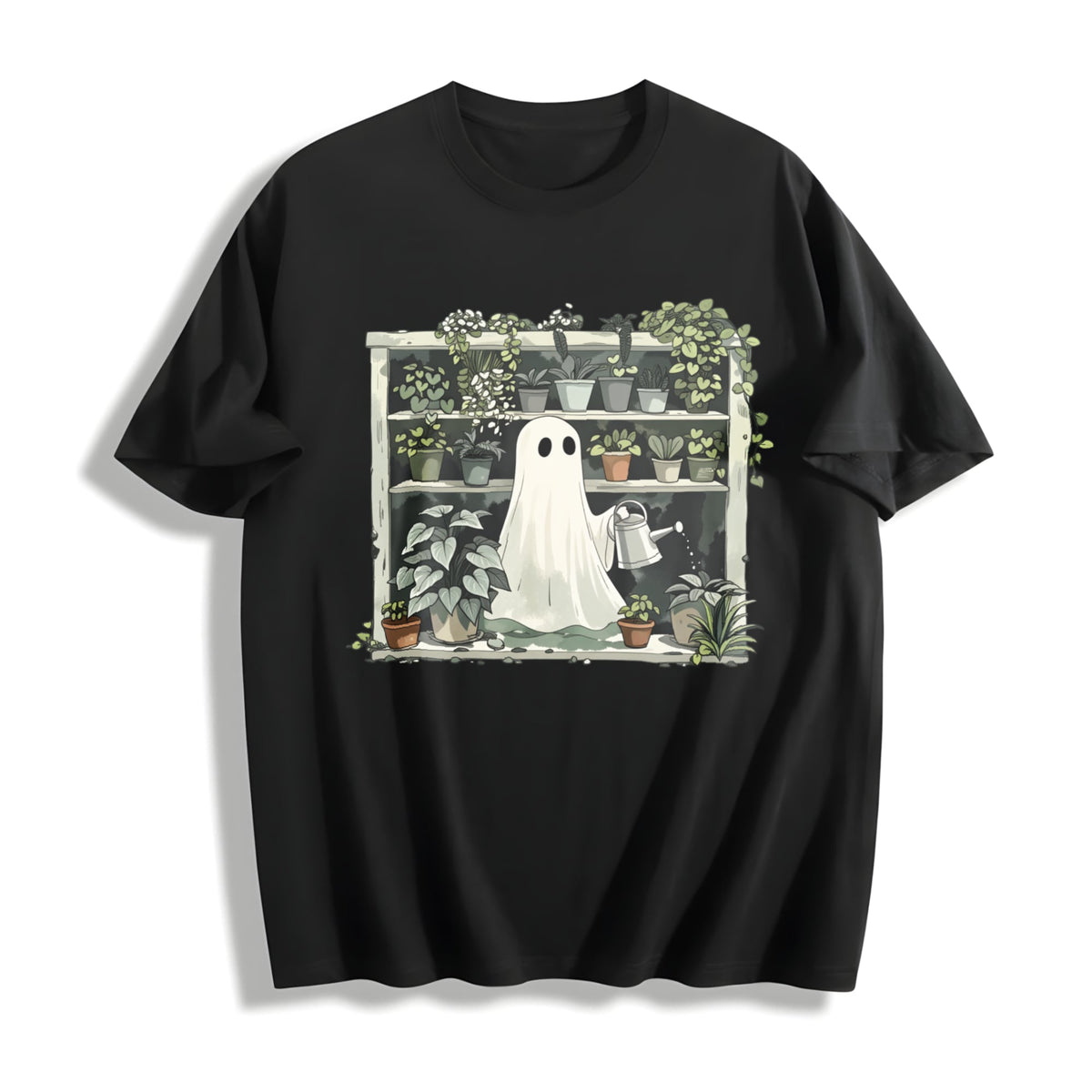 Funny Plant Ghost Cotton T-Shirt product image 1