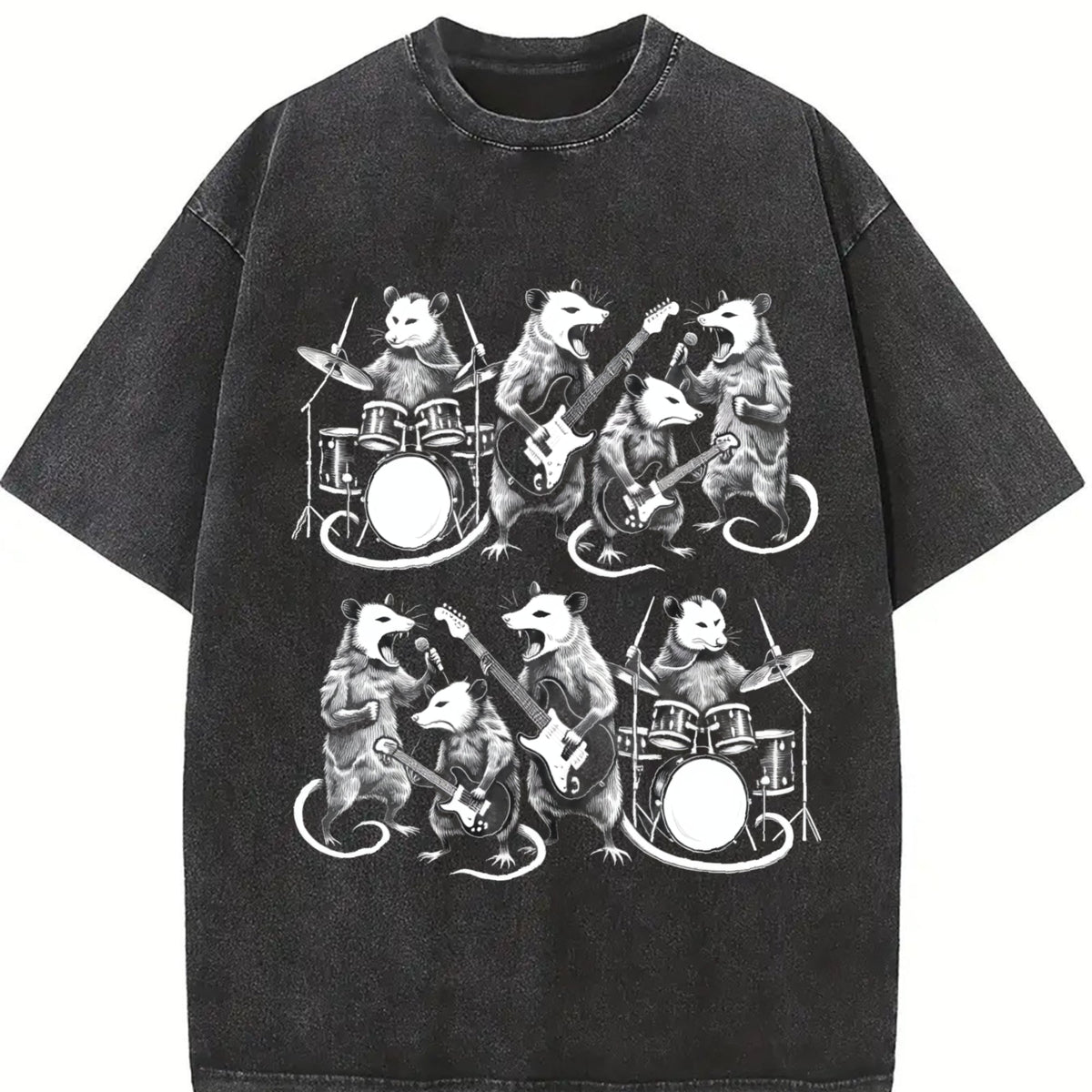 Possum Rock Band Vintage Washed T-Shirt product image 2