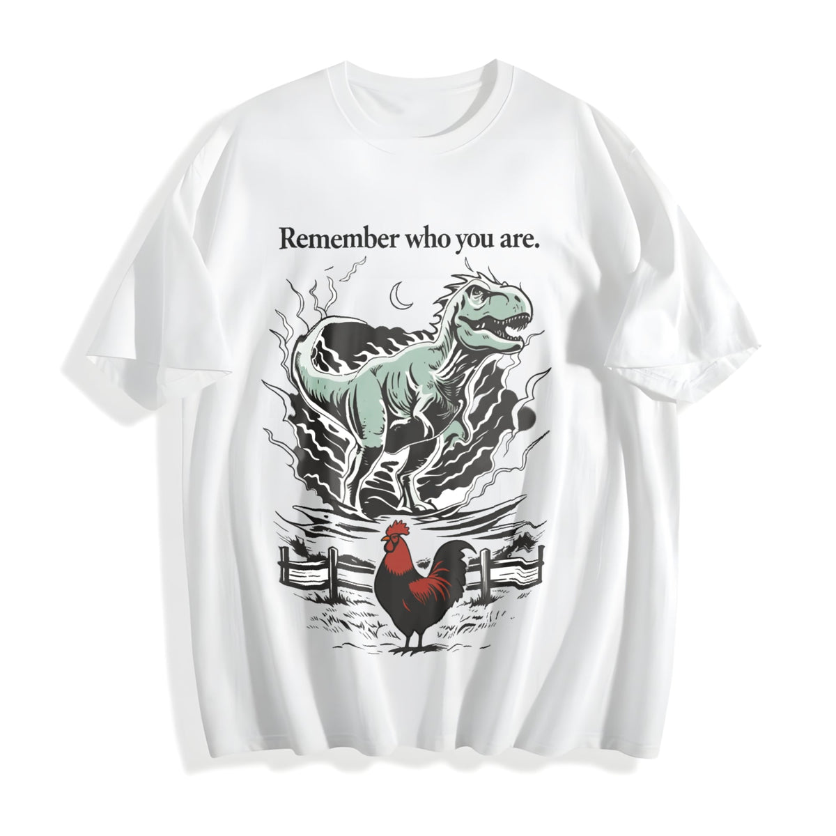 Remember Who You Are Dinosaur Cotton T-Shirt product image 2