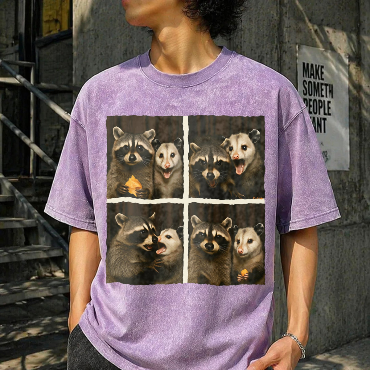 Funny Possum & Raccoon Photobooth Selfie - With 4 Vintage product image 6