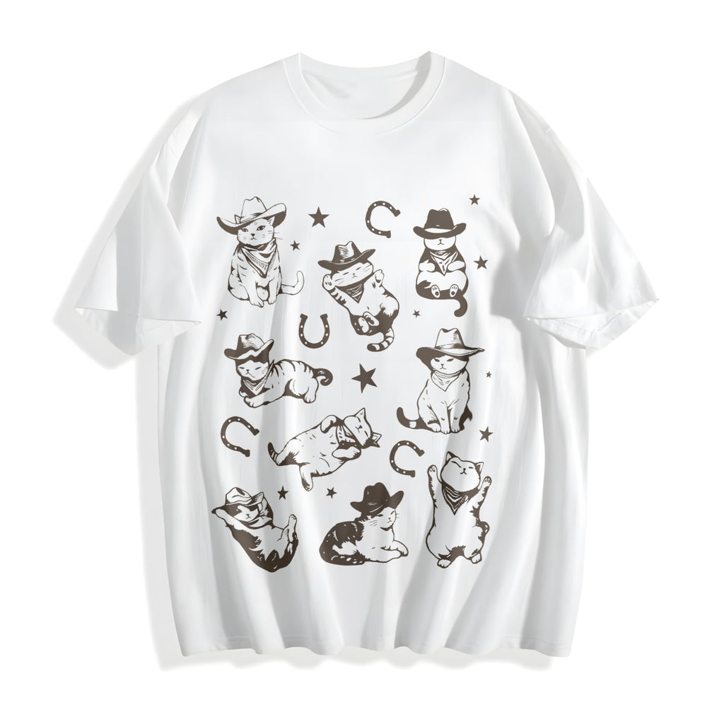 Cowboy Cats And Kittens Western Cotton T-Shirt product image 2