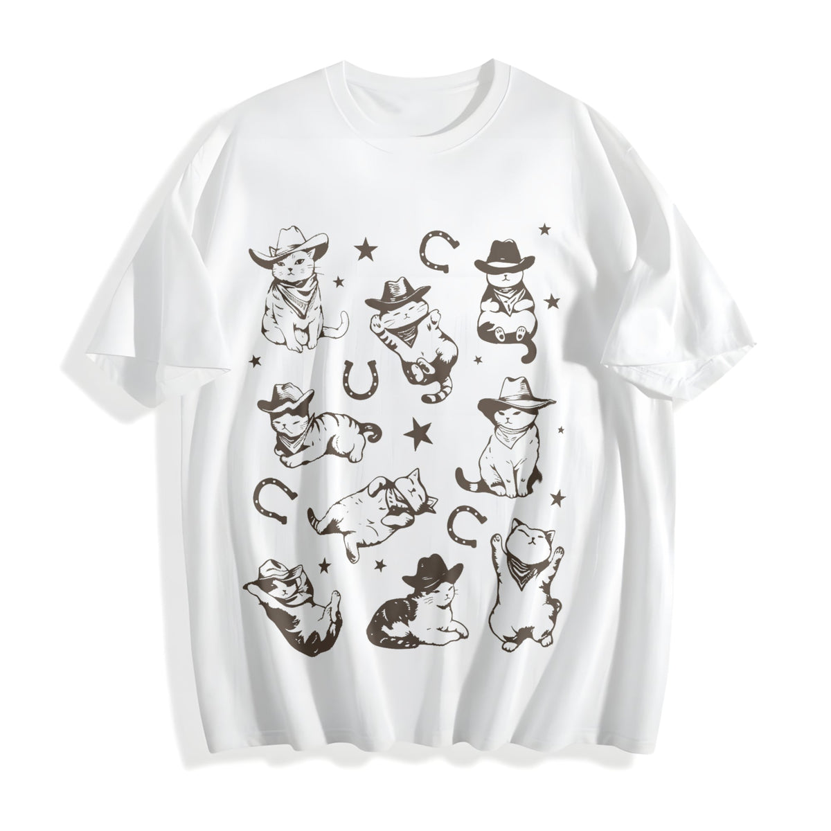 Cowboy Cats And Kittens Western Cotton T-Shirt product image 2