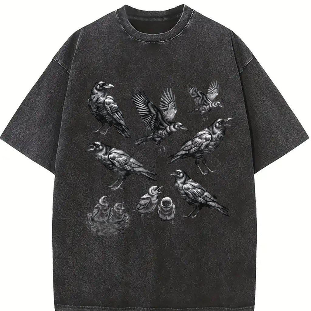 Raven 90s Tattoo Vintage Washed T-Shirt product image 2