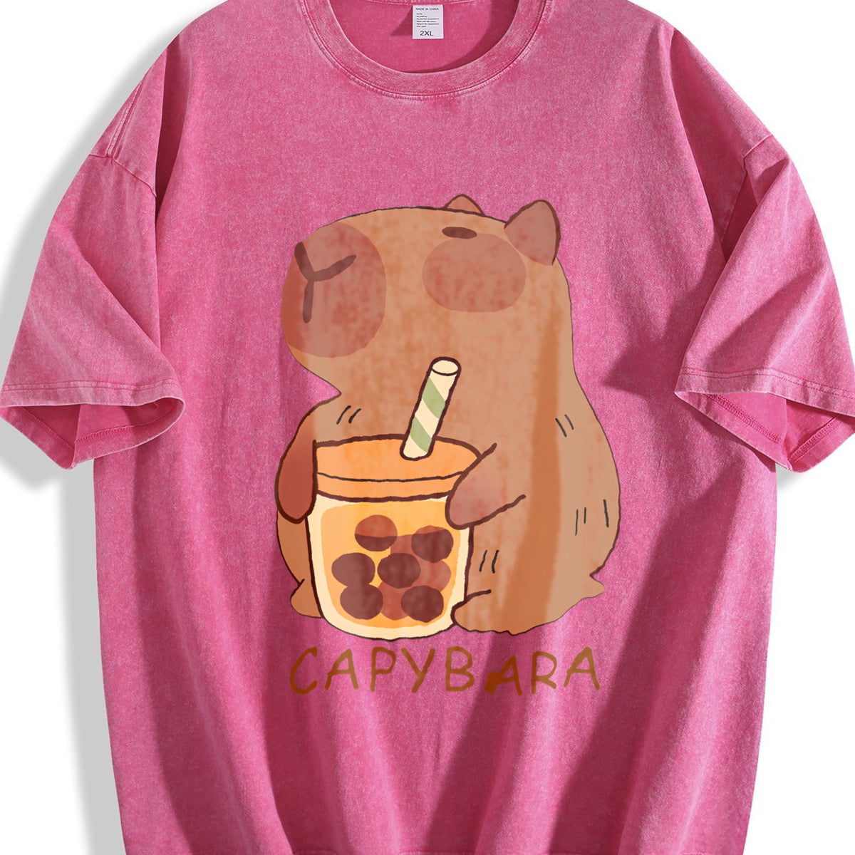 Capybara - Cute & Tea Vintage Washed T-Shirt product image 7