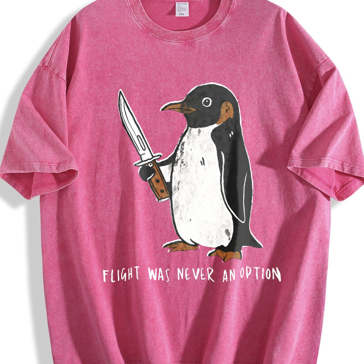 Funny Penguin Vintage Washed T-Shirt product image 7