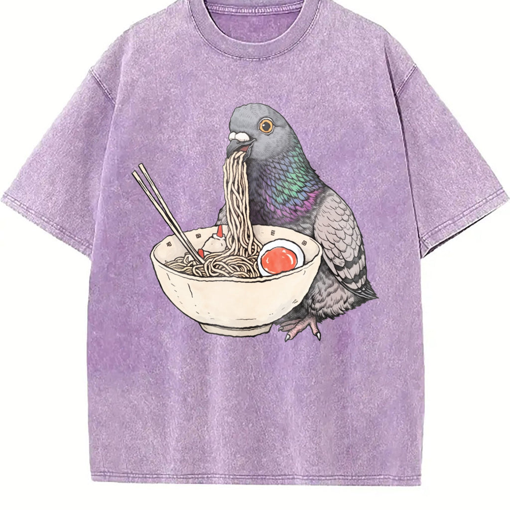 Pigeon Ramen Vintage Washed T-Shirt product image 6