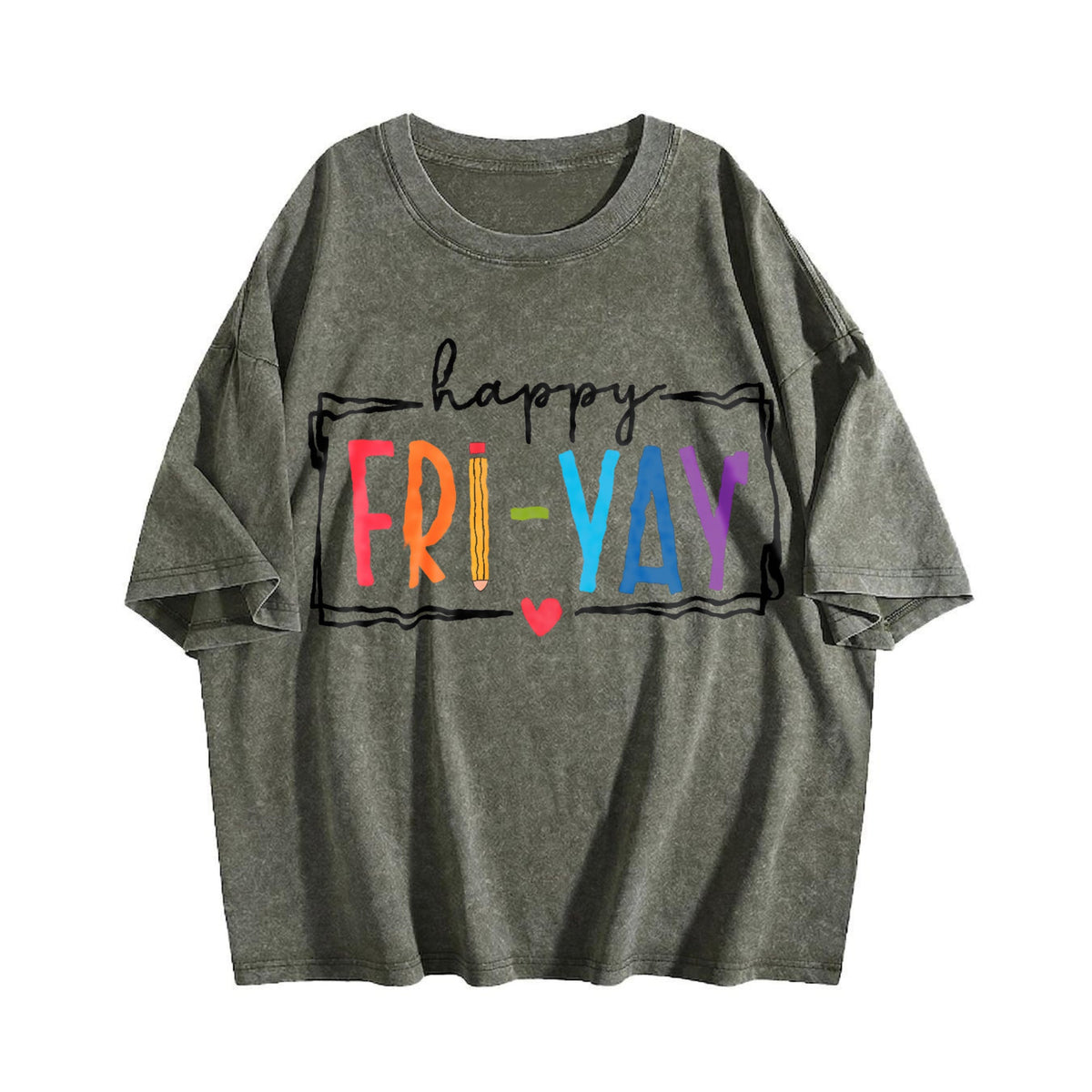Ladies' Summer A With 'friyay' Vintage Washed T-Shirt product image 4