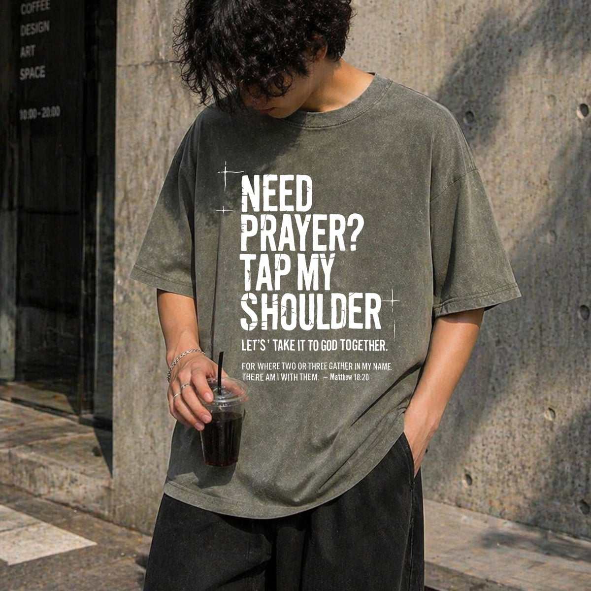 Need Prayer Tap My Shoulder Bible Verse Christian Vintage product image 4