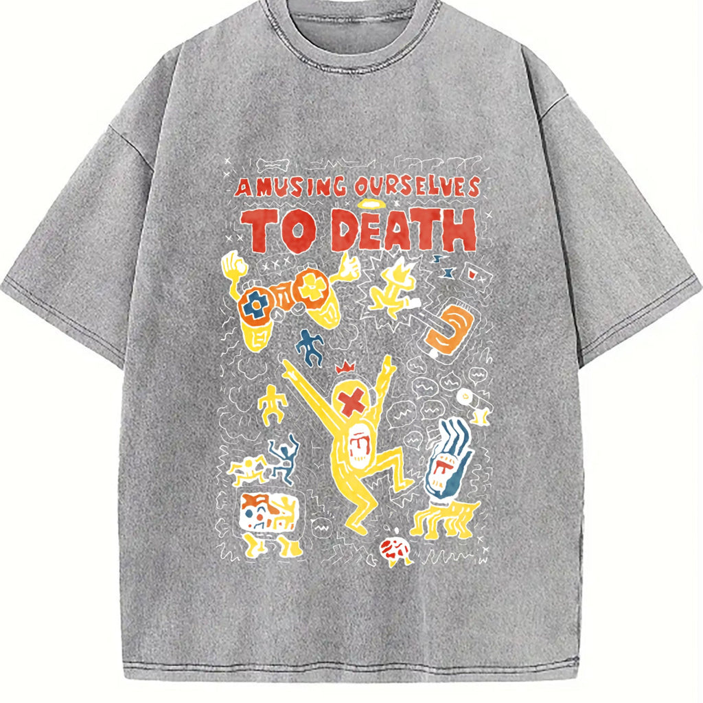 Amusing Ourselves to Death Vintage Washed T-Shirt product image 4