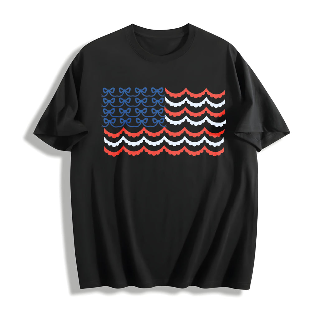 USA Bow Coquette Cotton T-Shirt product image 1