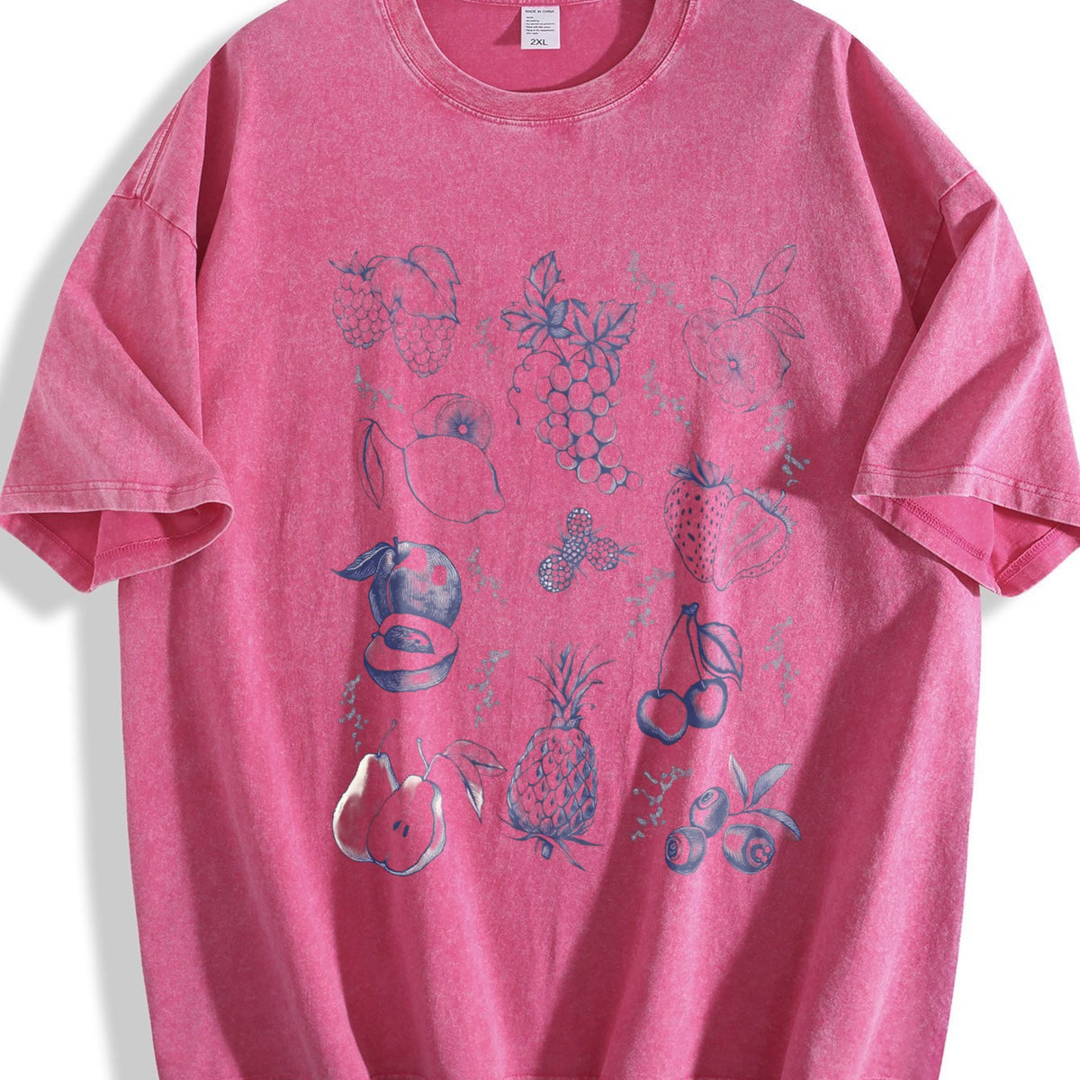 Fruits And Berries 90s Tattoo Vintage Washed T-Shirt product image 7