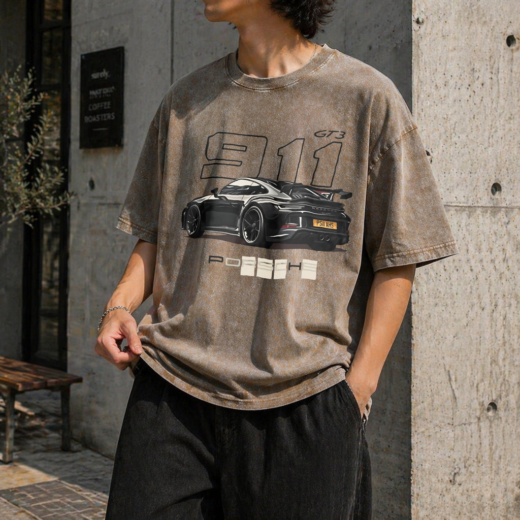 911 GT3 Racing Vintage Washed T-Shirt product image 3