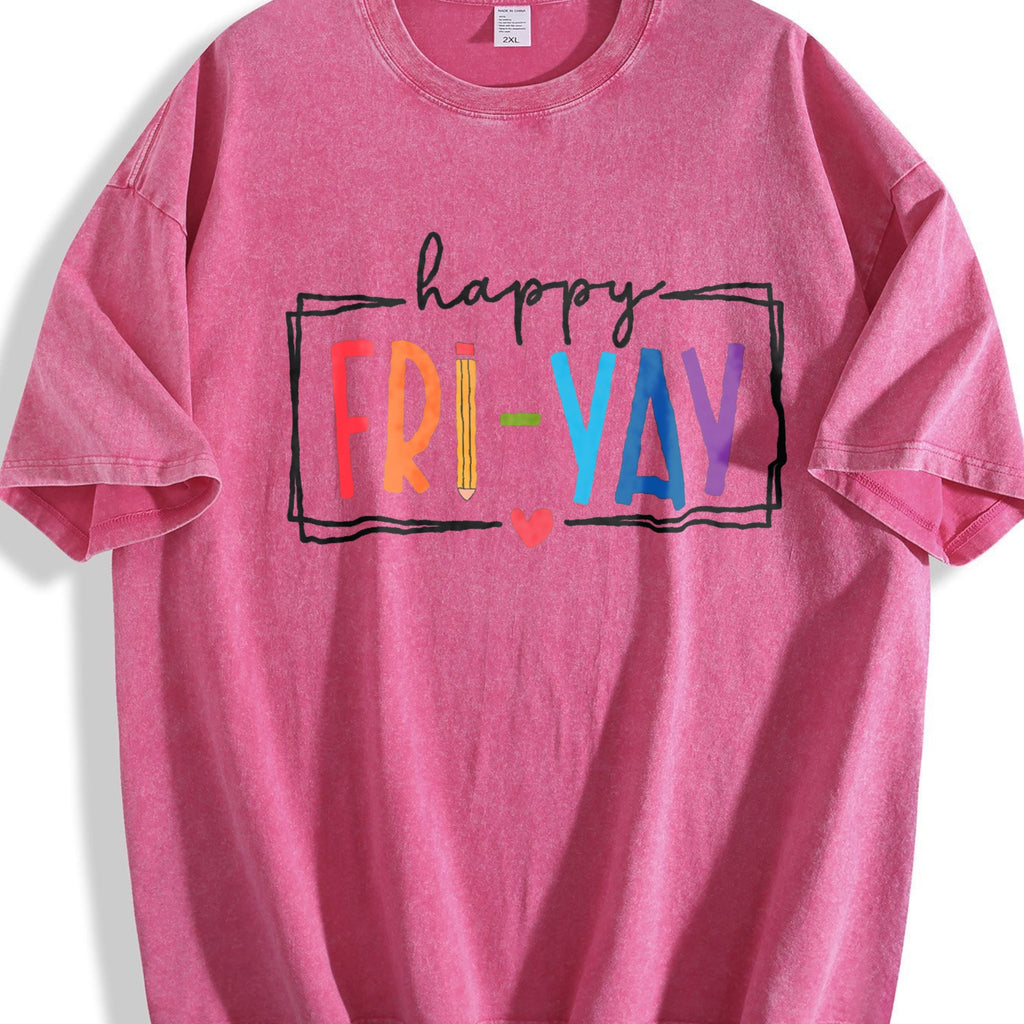Ladies' Summer A With 'friyay' Vintage Washed T-Shirt product image 7