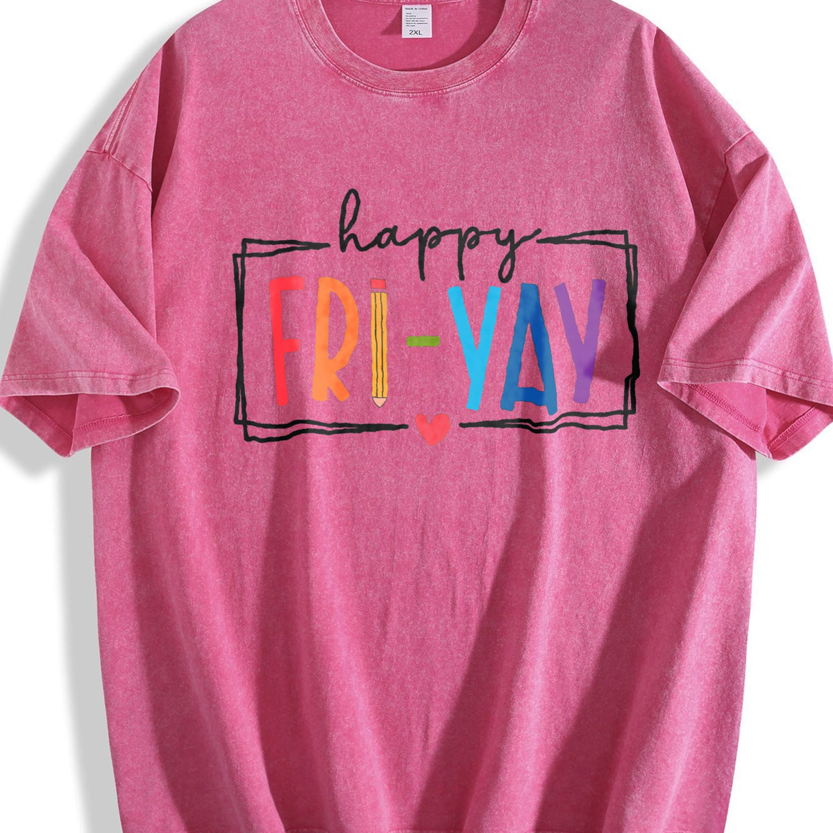Ladies' Summer A With 'friyay' Vintage Washed T-Shirt product image 7