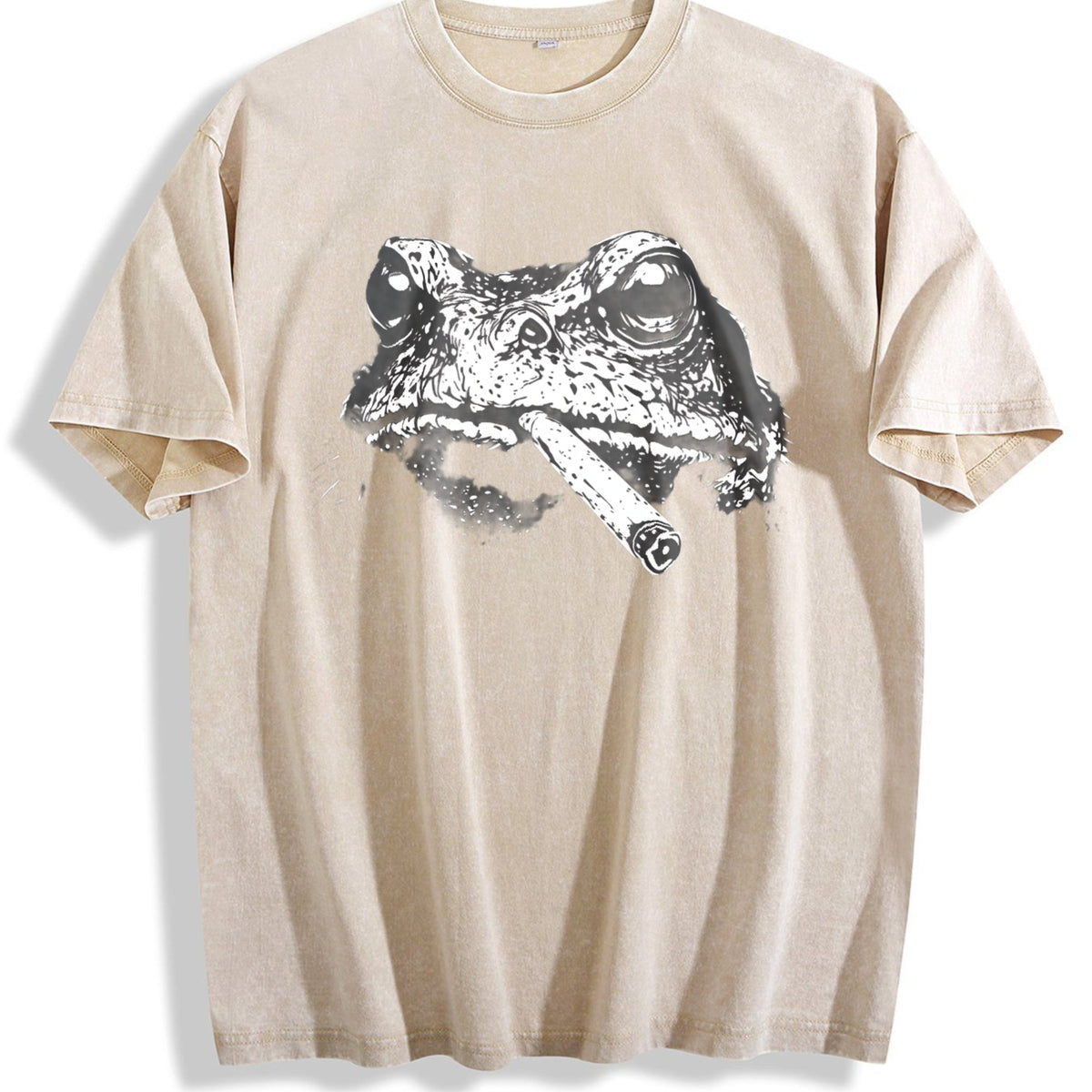 Smoking Frog Meme Vintage Washed T-Shirt product image 1