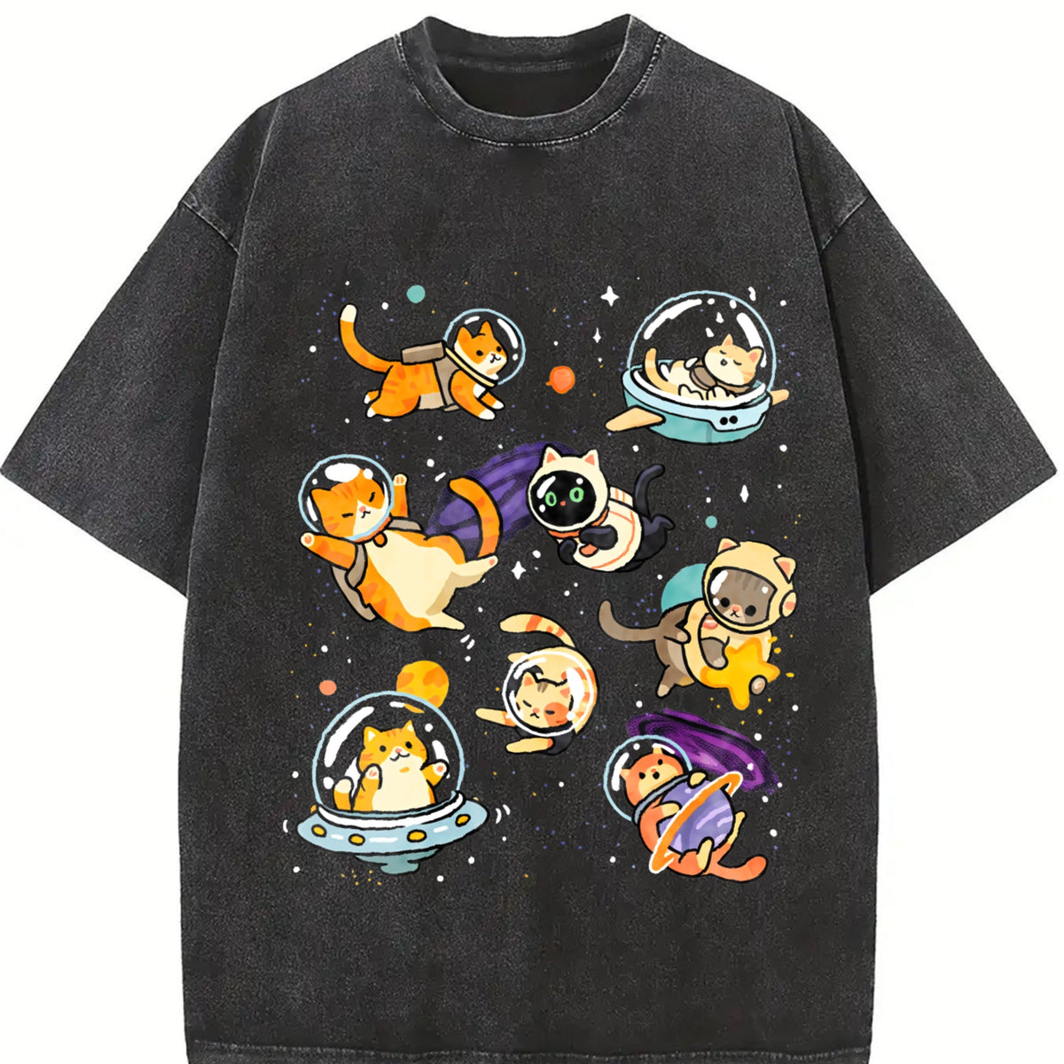 Humorous Galaxy-themed Cat Astronaut Cats In Space Vintage product image 2