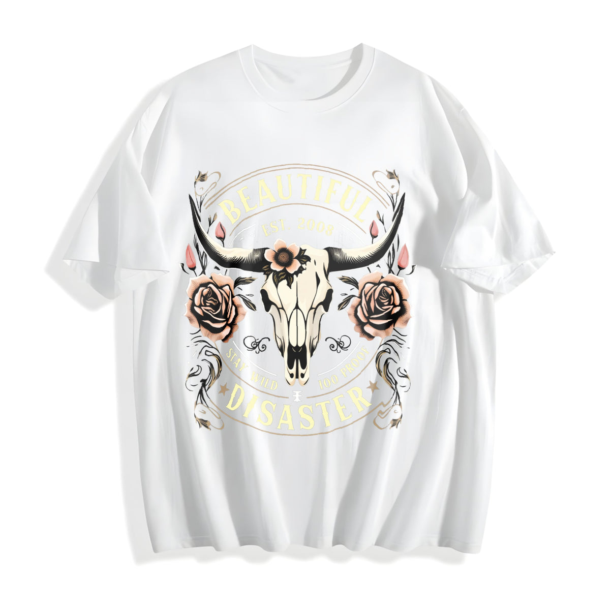 Western Cowboy - Black With Bull Skull & Floral Cotton product image 2