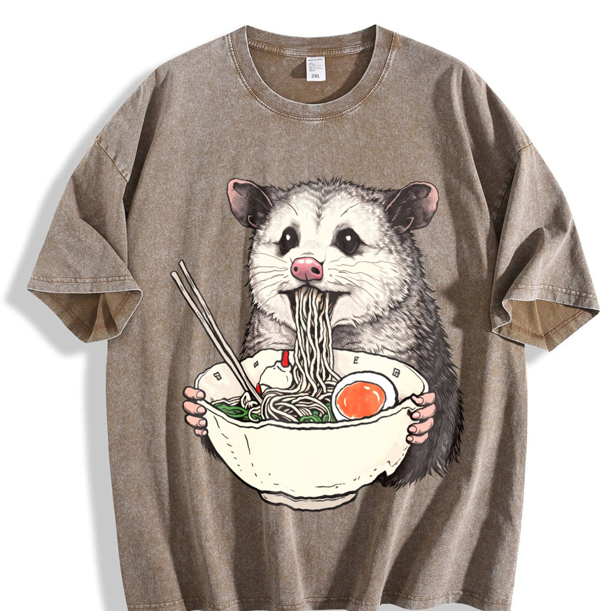 Opossum Ramen Vintage Washed T-Shirt product image 3