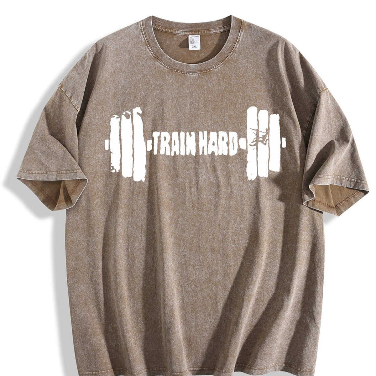 100 Black - Gym With Dumbbell & Geometric Vintage Washed product image 3