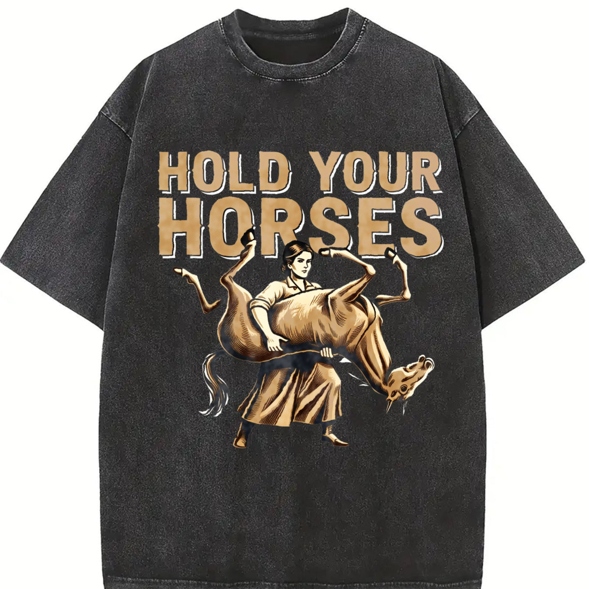 Funny Sarcastic Literal Hold Your Horses Strong Woman product image 2