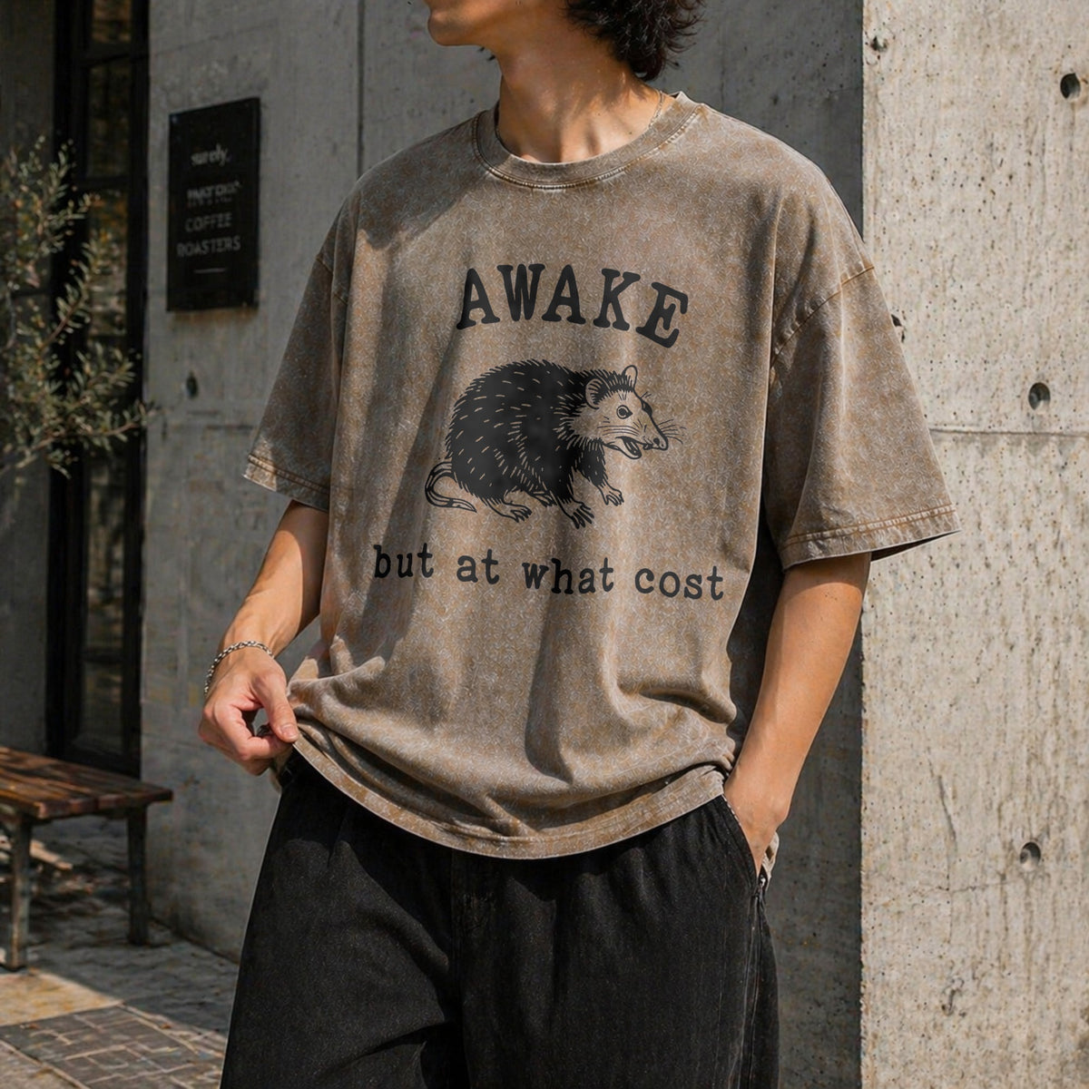 Awake At What Cost Vintage Washed T-Shirt product image 3